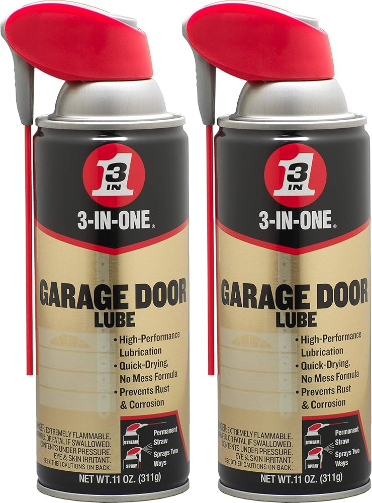 3-IN-ONE Professional Garage Door Lubricant with Smart Straw Sprays 2 Ways, 11 OZ Twin Pack, 1005... | Amazon (US)