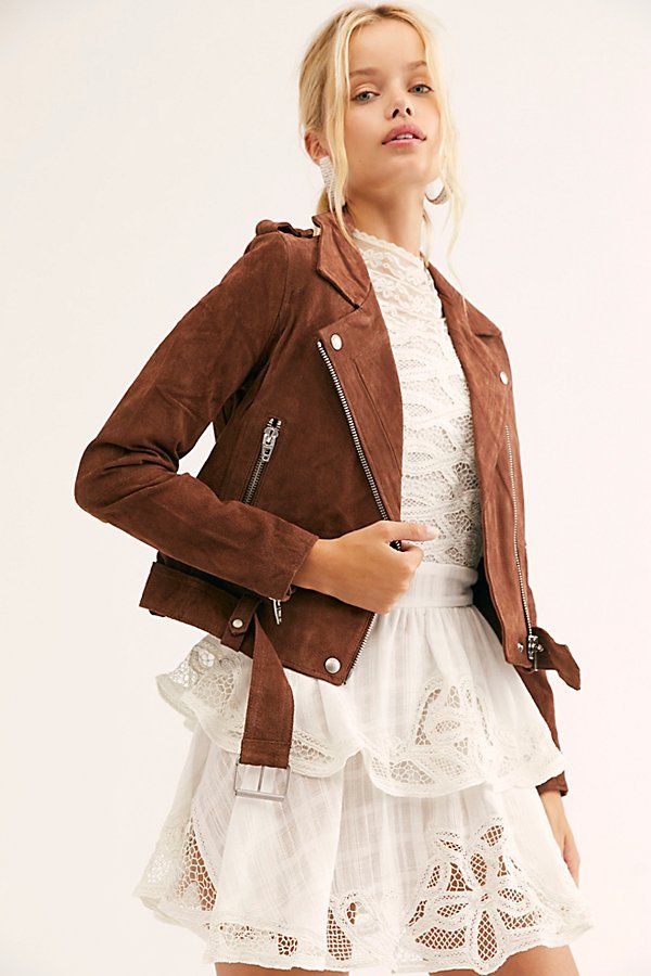 Suede Moto Jacket by Blank NYC at Free People, Chocolate Truffle, S | Free People (Global - UK&FR Excluded)