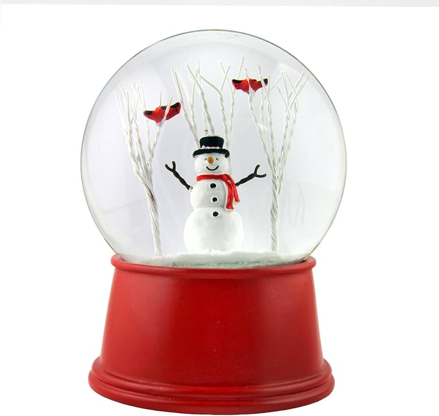 The San Francisco Music Box Company Snowman with Cardinals on a Tree Musical Snow Globe | Amazon (US)