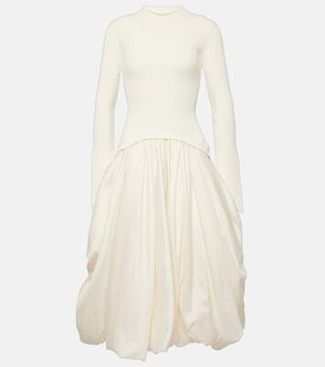 Kenlie taffeta-trimmed midi dress | Mytheresa (UK)