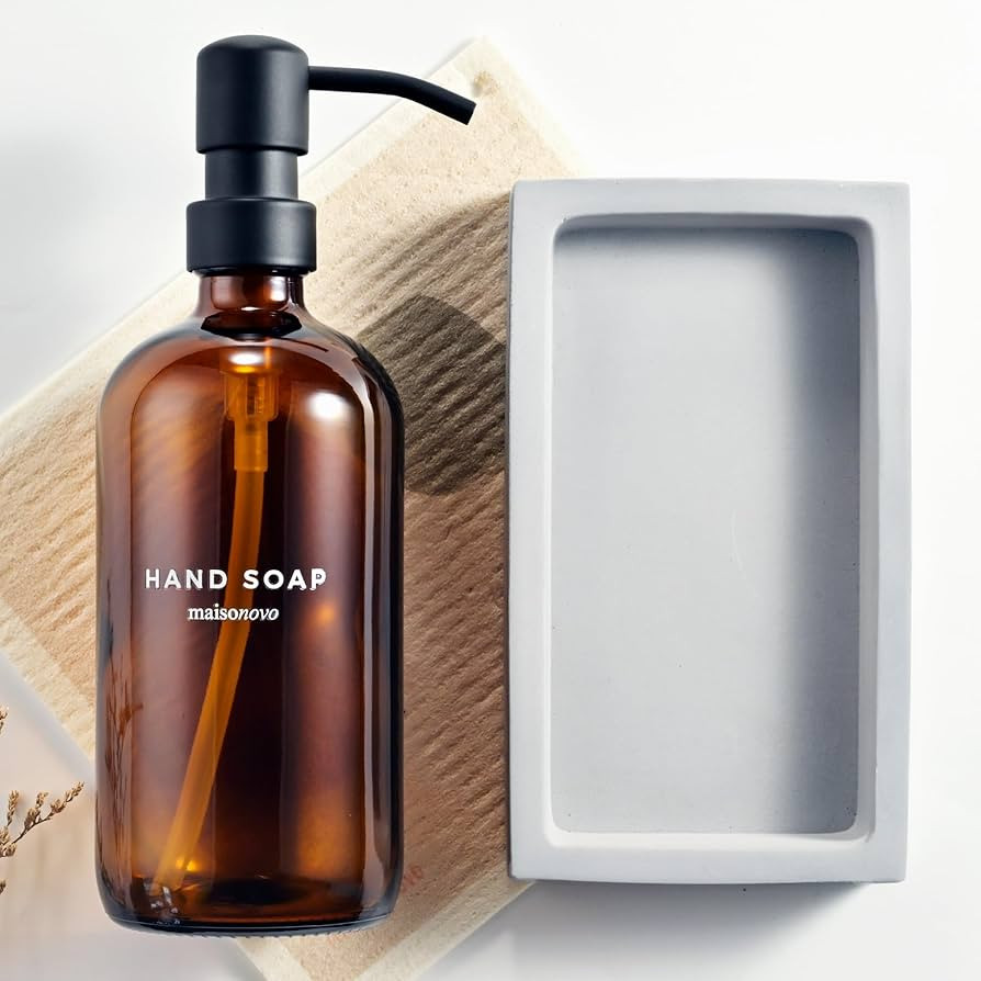 MaisoNovo Concrete Tray | Gray Tray for Bathroom Countertop | Bathroom Counter Trays | Dish Soap ... | Amazon (US)