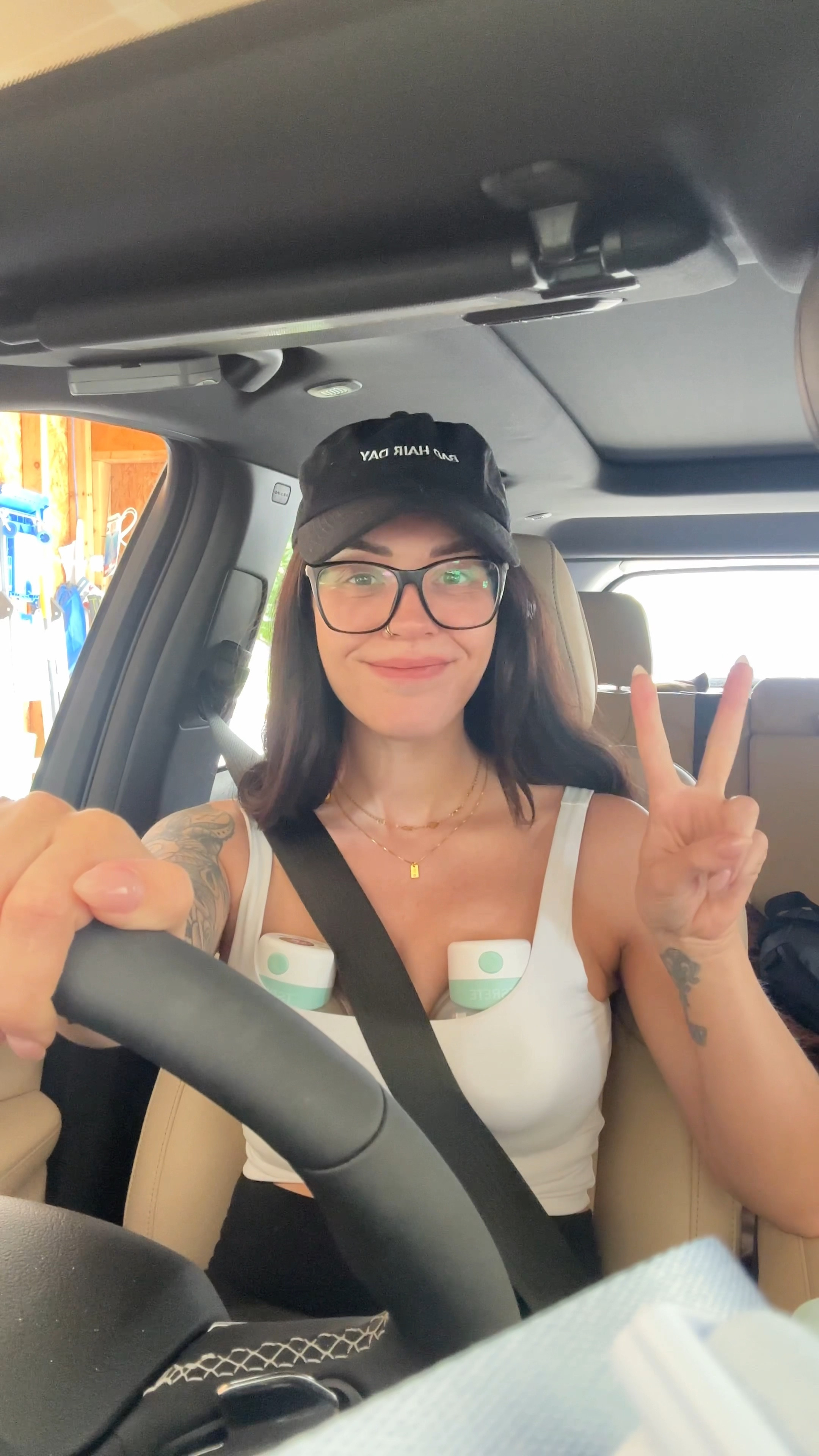 First time mom - first time pumping in the car 🤷🏻‍♀️
I have been working SO hard on increasing my supply. That means im experimenting with many different pumps.
These ones were pretty affordable from amazon so I didnt have high hopes but let me tell you, they might just be my new favorites!! 🩵

#LTKbump #LTKbaby #LTKfamily