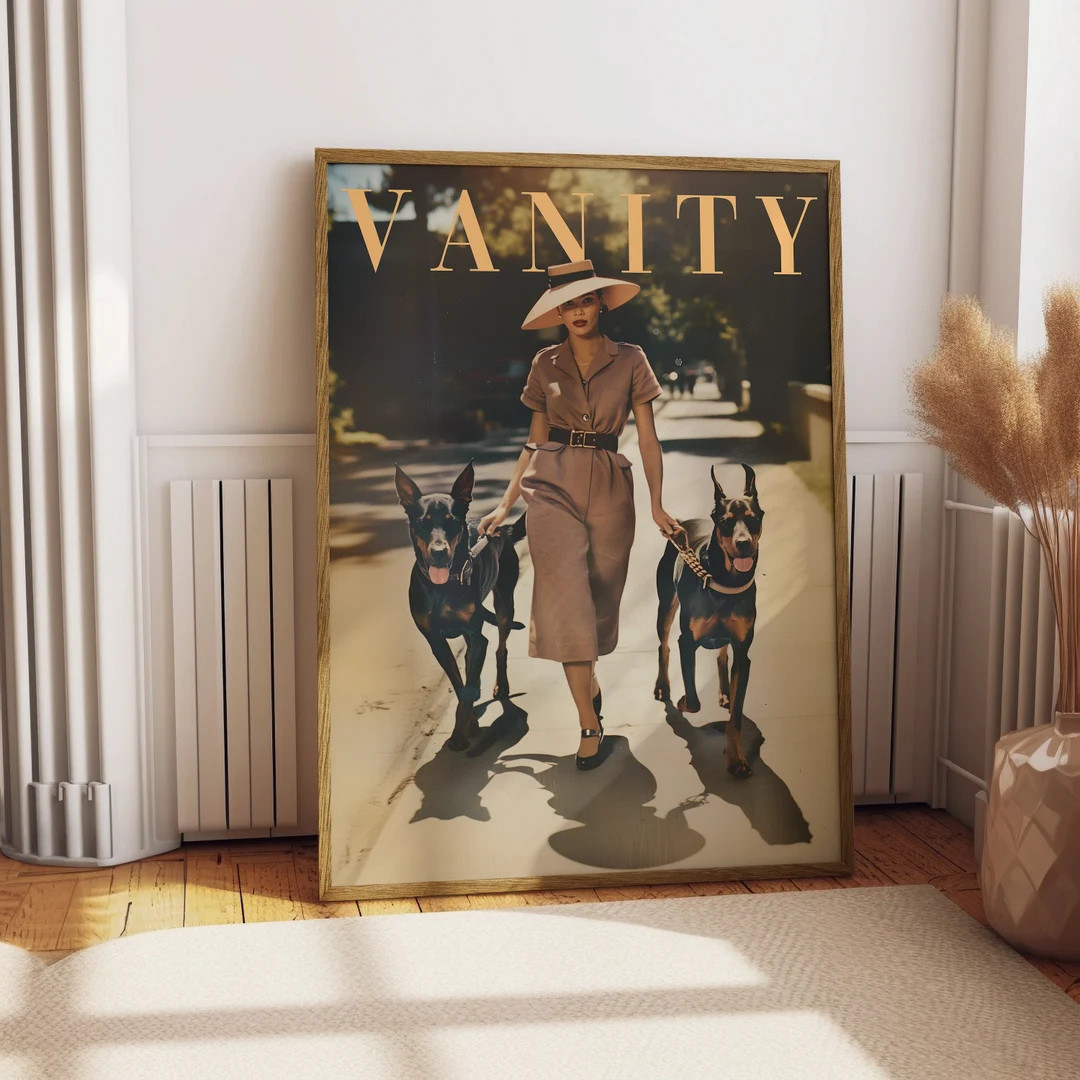 Vintage Vogue Styled Magazine Poster, Fashion Art, Beauty Catalogue Poster, Fashion Magazine Wall... | Etsy (US)