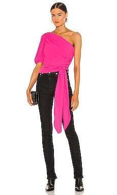 Amanda Uprichard Bexley Top in Pink Lacquer from Revolve.com | Revolve Clothing (Global)