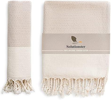 Turkish Hand Towels for Bathroom Set of 2 - Made of Eco-Friendly, Ultra-Soft 100% Natural Cotton ... | Amazon (CA)