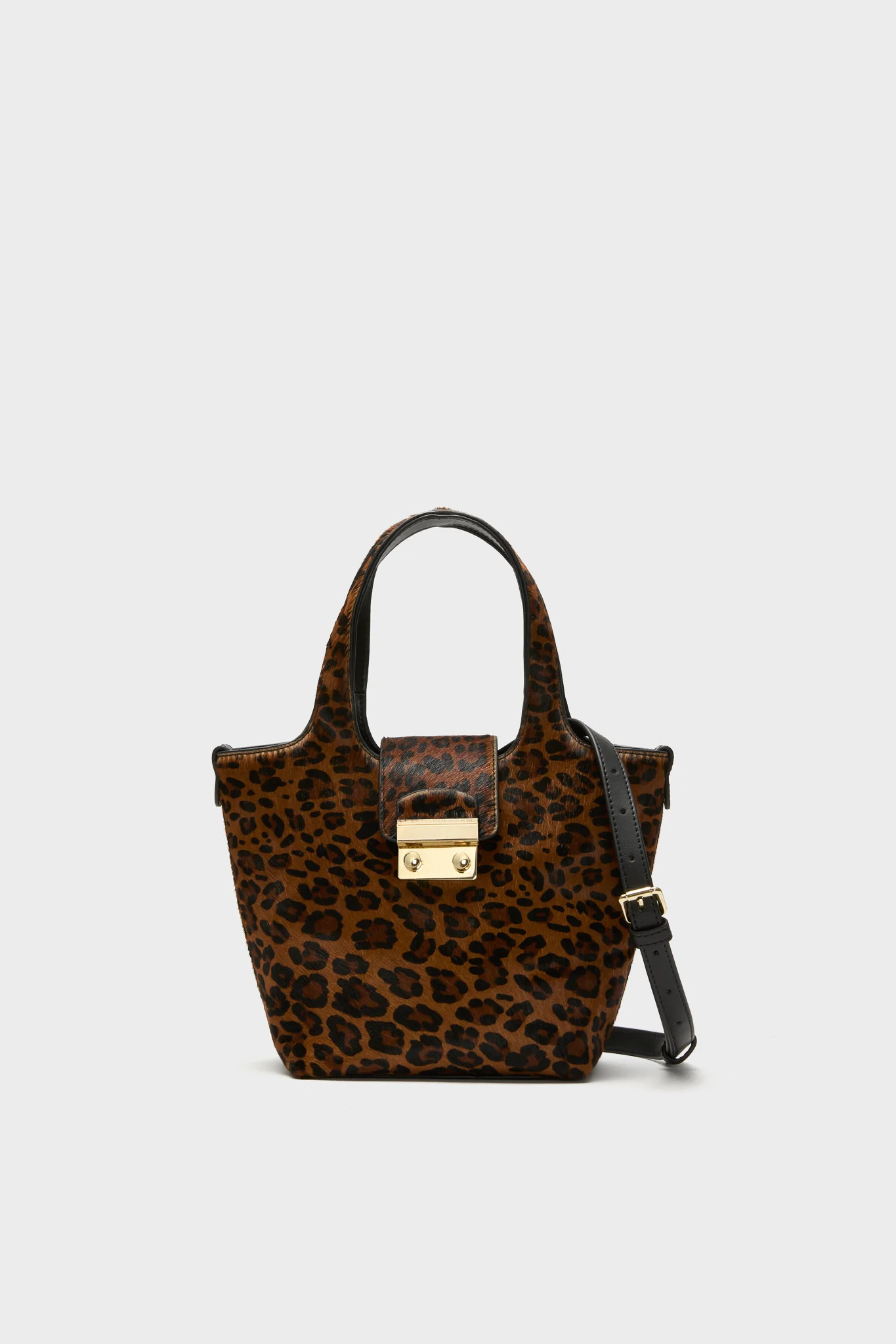 Leopard Pony Hair Mini Market Tote | Tuckernuck (US)