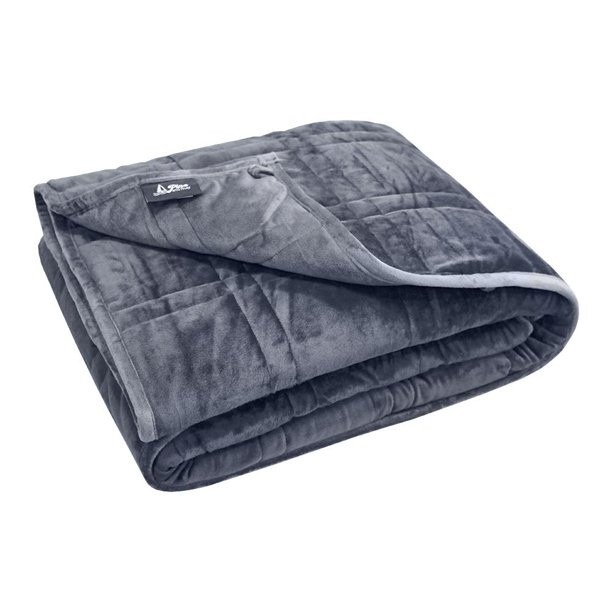 Ultra Plush Pine & River Minky Weighted Blanket (60"x80", 15 lb) in Grey - Walmart.com | Walmart (US)