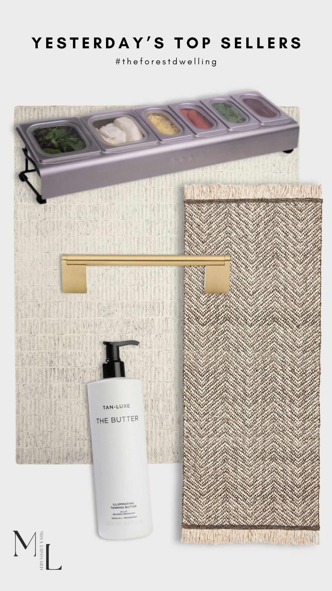 Sharing the top sellers from yesterday. The Tan Butter is so good. I use this to extend my self tanner and I can definitely see a difference. The Wheatley runner is an all time favorite. I've used this in busy areas like the kitchen and pantry. It's still in great shape after several seasons. We've been doing family pizza night at the house and the Ooni topping station is a must have. 

 #LTKHome #LTKStyleTip #LTKFamily