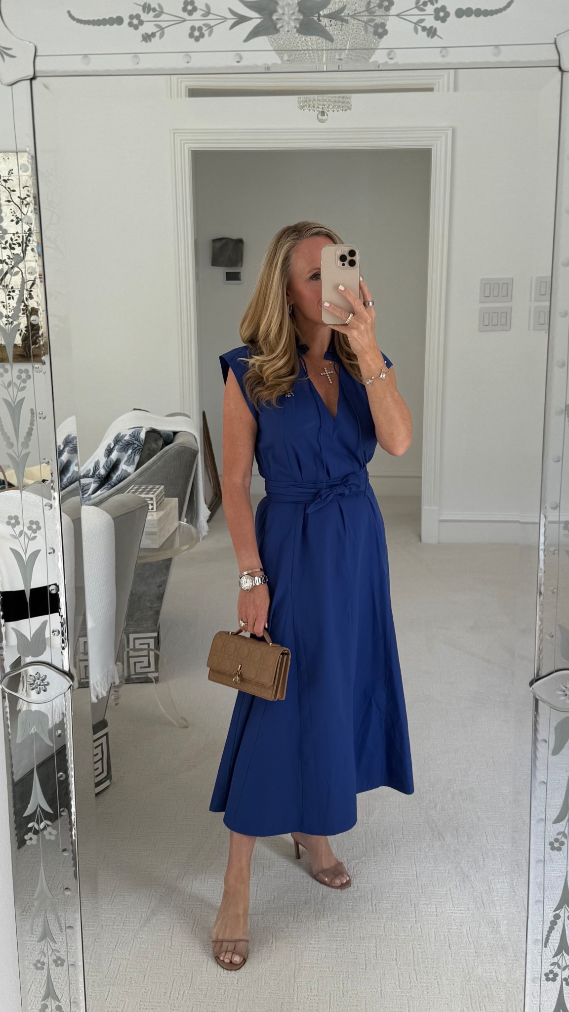 The perfect fall luncheon dress from Brochu Walker. Cobalt blue midi dress with feminine details. I’m 5’2” tall and wearing extra small for length reference.


#LTKOver40 #LTKSeasonal #LTKPetite