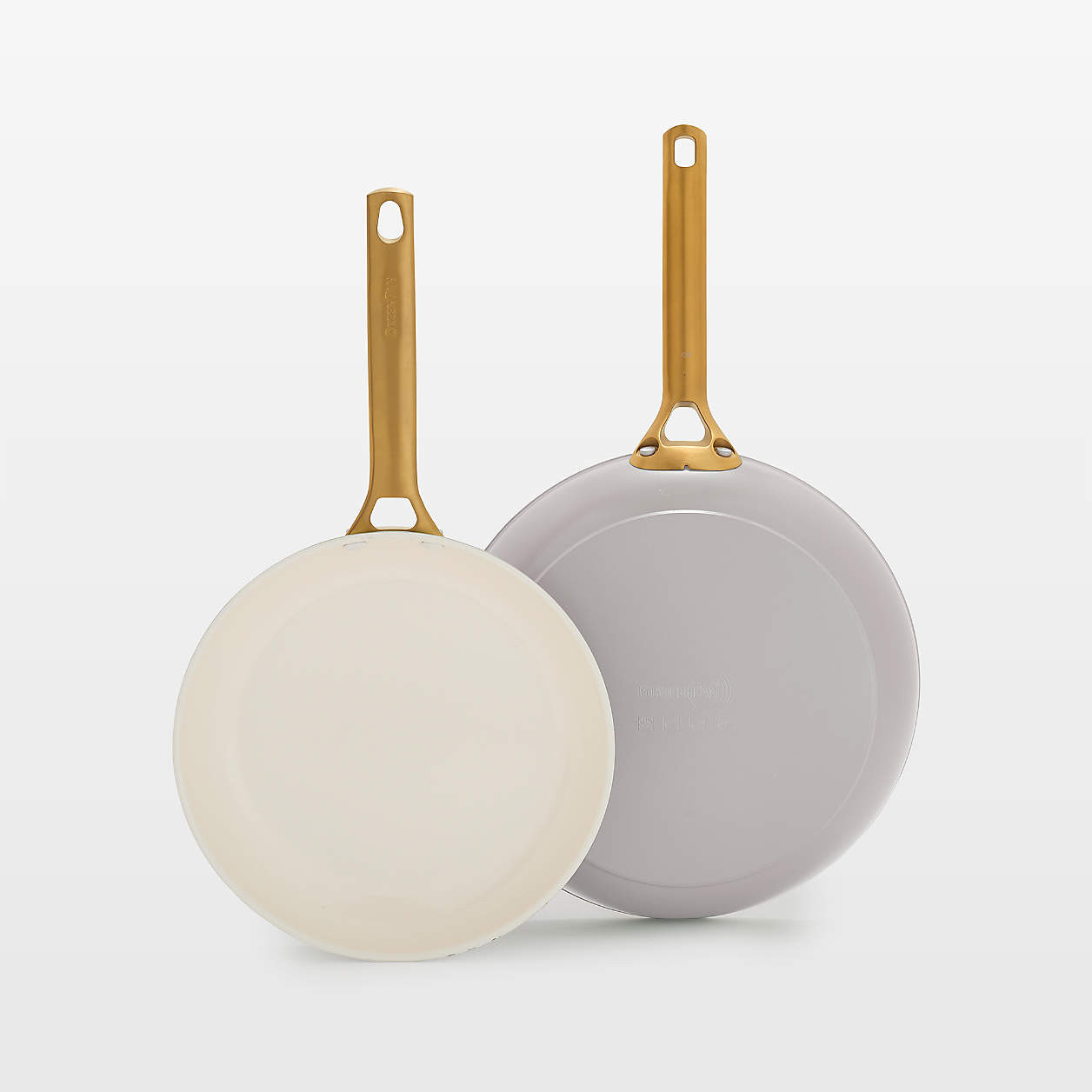 GreenPan Reserve Pro Macadamia Ceramic Non-Stick 10" and 12" Fry Pans Set + Reviews | Crate & Bar... | Crate & Barrel