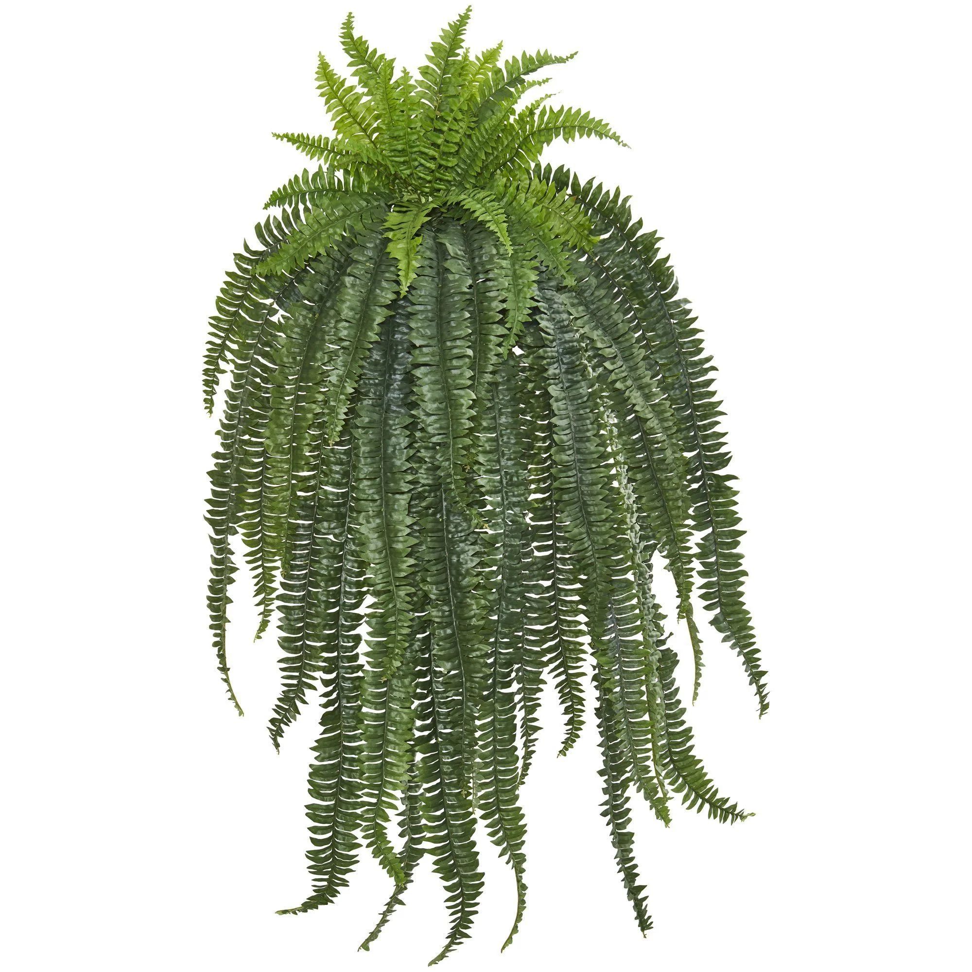 58” Boston Fern Artificial Hanging Plant | Nearly Natural | Nearly Natural