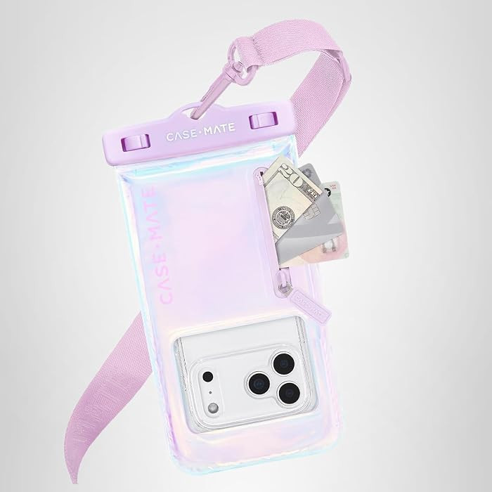 Case-Mate Soap Bubble IP68 Waterproof Phone Pouch with Zip Pocket for 3 Cards & Cash - Large Floa... | Amazon (US)