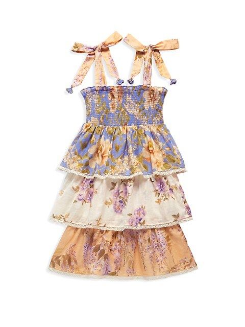 Little Girl's & Girl's Andie Shirred Tiered Dress | Saks Fifth Avenue