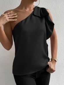 Ruched One Shoulder Blouse SKU: sw2302242890871929(100+ Reviews)$7.99$7.59Join for an Exclusive 5... | SHEIN