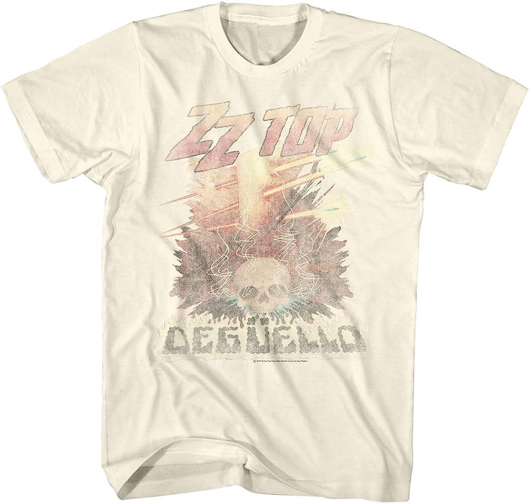 ZZ Top Rock Band Music Group Vintage Style Deguello Faded Logo Adult T-Shirt Tee | Amazon (CA)