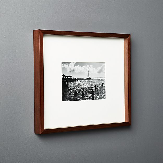Gallery Walnut Frame with White Mat 5x7CB2 Exclusive Purchase now and we'll ship when it's availa... | CB2