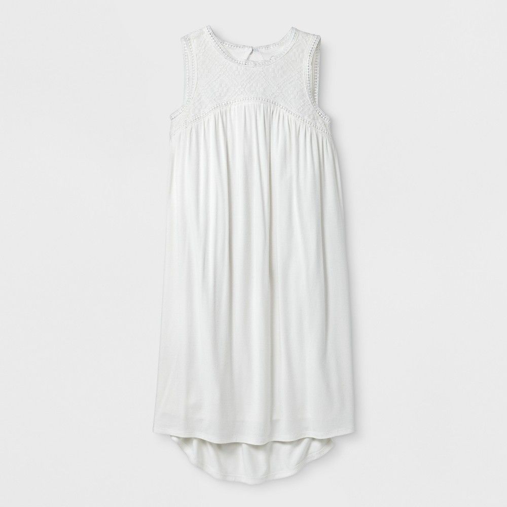 Girls' Lace Knit Dress - art class White S | Target