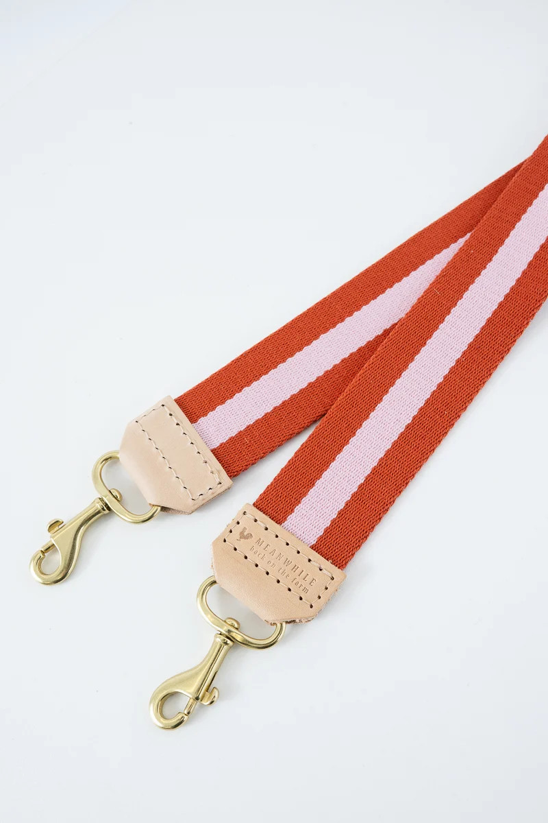 Rose Clay Webbing Crossbody Strap | Colorful Replacement Purse Strap | Meanwhile Back on the Farm