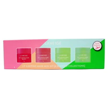 Laneige Lip Sleeping Mask Mini 4 Pc Set - Berry Grapefruit Apple Lime Mint Choco | Walmart (US)