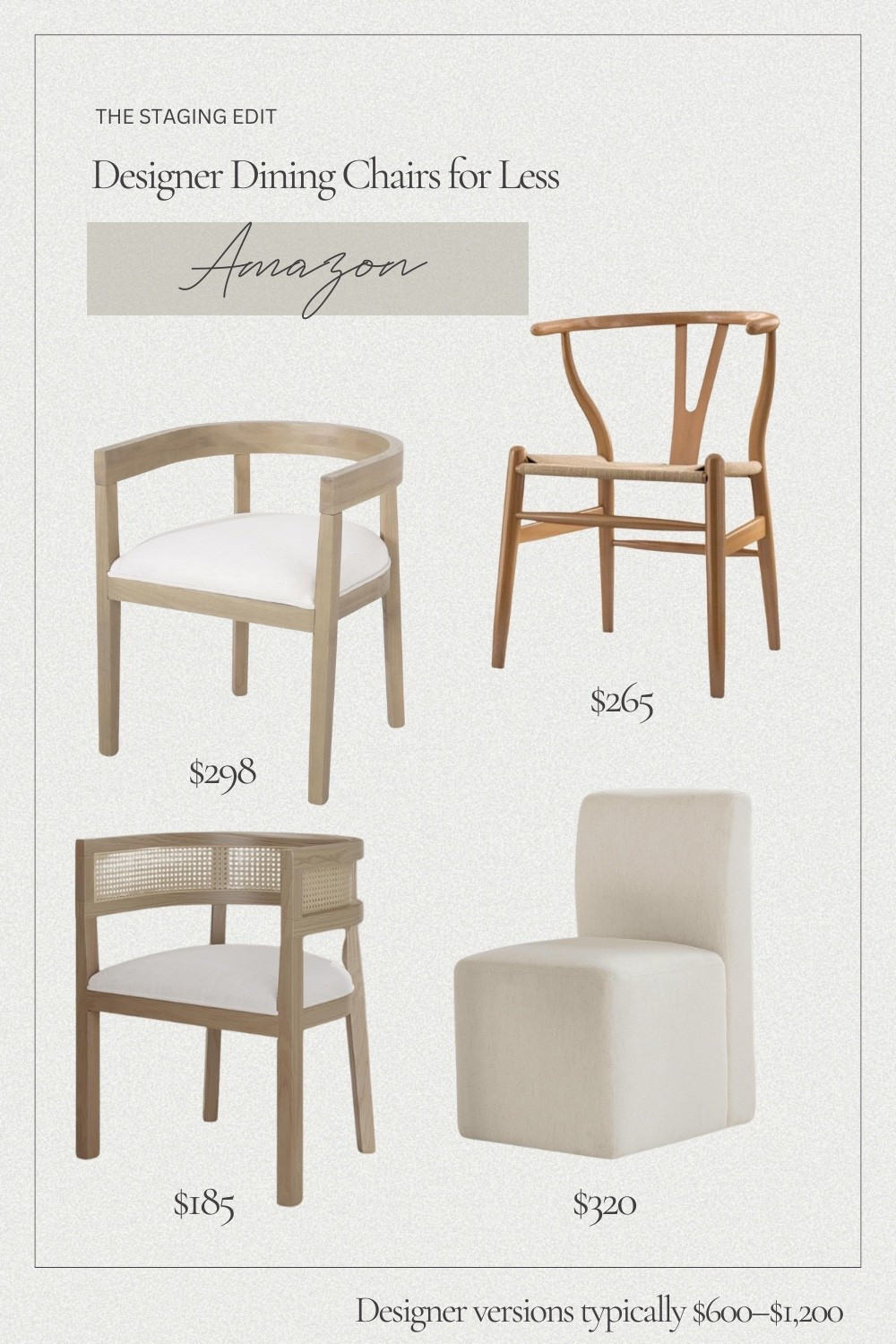Dining chairs are one of the biggest furniture investments in a home.

These styles give you the look and feel of designer pieces — without the designer markup. Neutral, timeless, and easy to mix in organic modern spaces.

All linked 🤍

#LTKstyletip #LTKcanada #LTKhome
