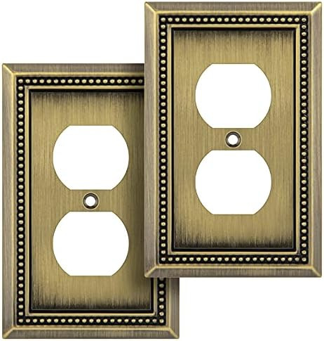 Henne Bery Sunken Pearls Heavy Duty Decorative Wall Plate Switch Plate Outlet Cover (Single Duple... | Amazon (US)