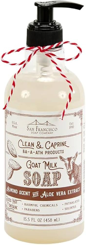 San Francisco Soap Company Clean & Caprine Goat Milk Hand Soap | Almond | Dye-Free Hand Soap | En... | Amazon (US)