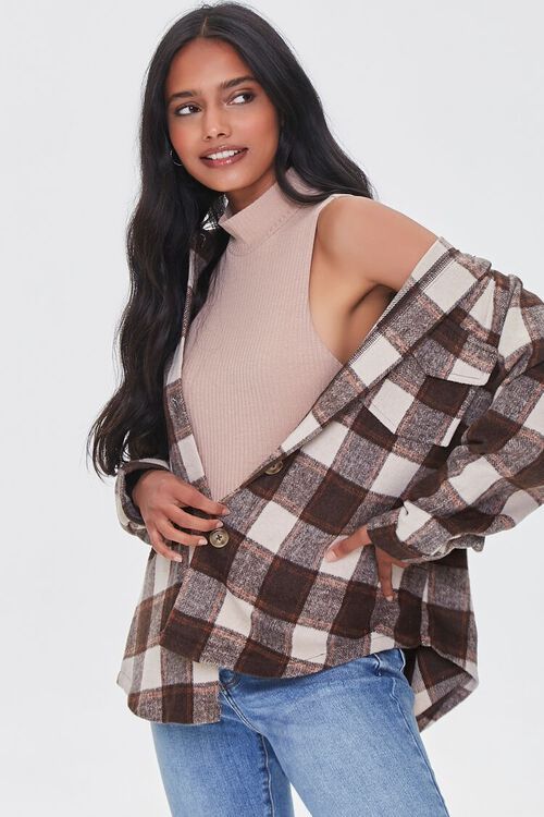 Plaid Button-Front Shacket | Forever 21 (US)