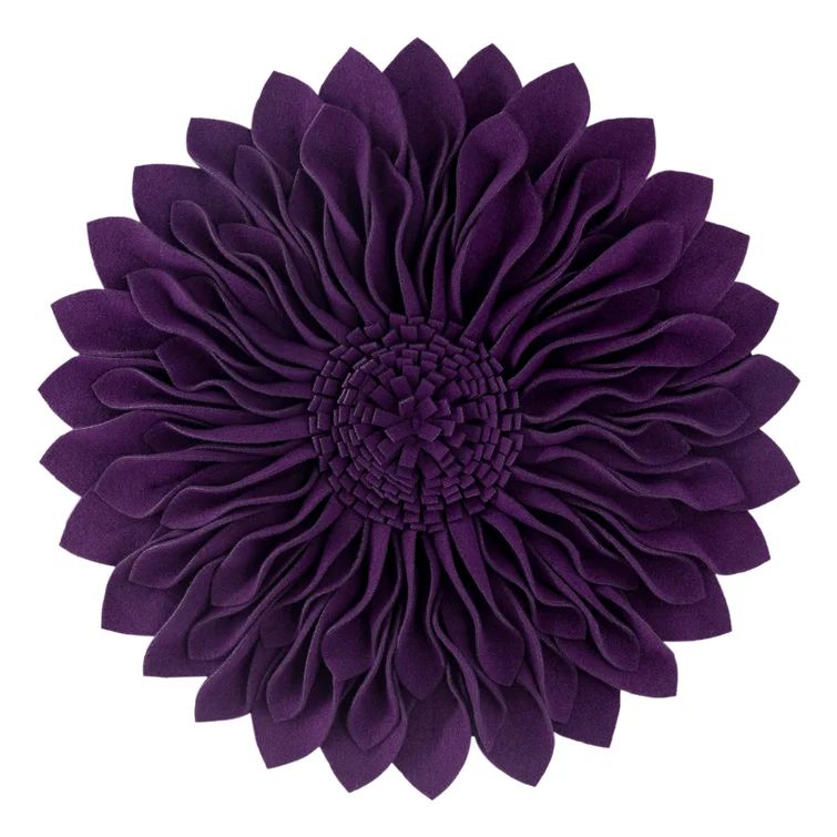 Blairsden 3D Sunflower Round Pillow Cover and Insert 5 | Wayfair North America