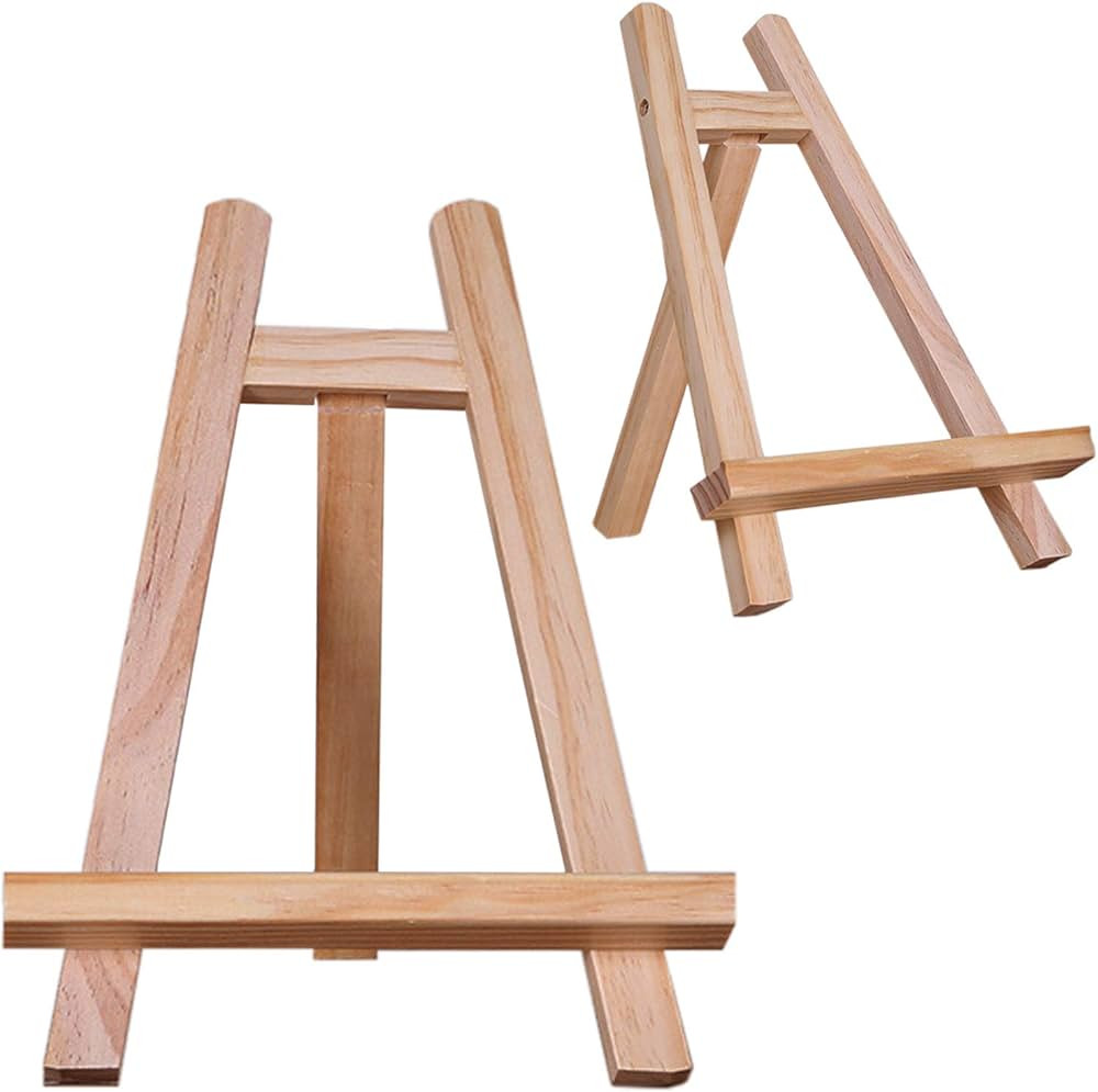 Small Tabletop Display Stand 8 inch Wooden Table Top A-Frame Artist Easel Canvas Photo Picture Si... | Amazon (US)