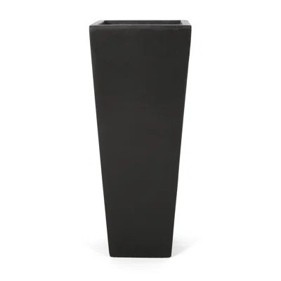 13" X 32.5" Cast Stone Outdoor Planter In Black - Adds Character To Yard 32.5", Quality Garden Accessory | Wayfair North America