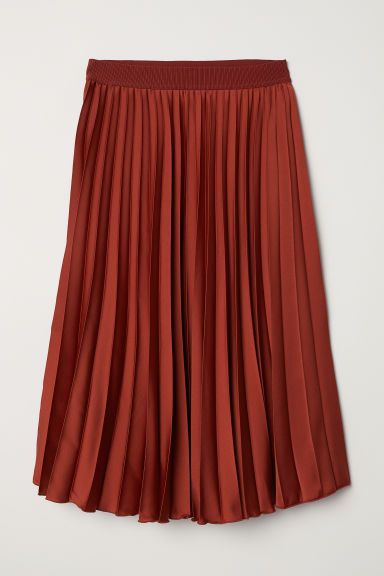 H & M - Pleated Skirt - Red | H&M (US + CA)