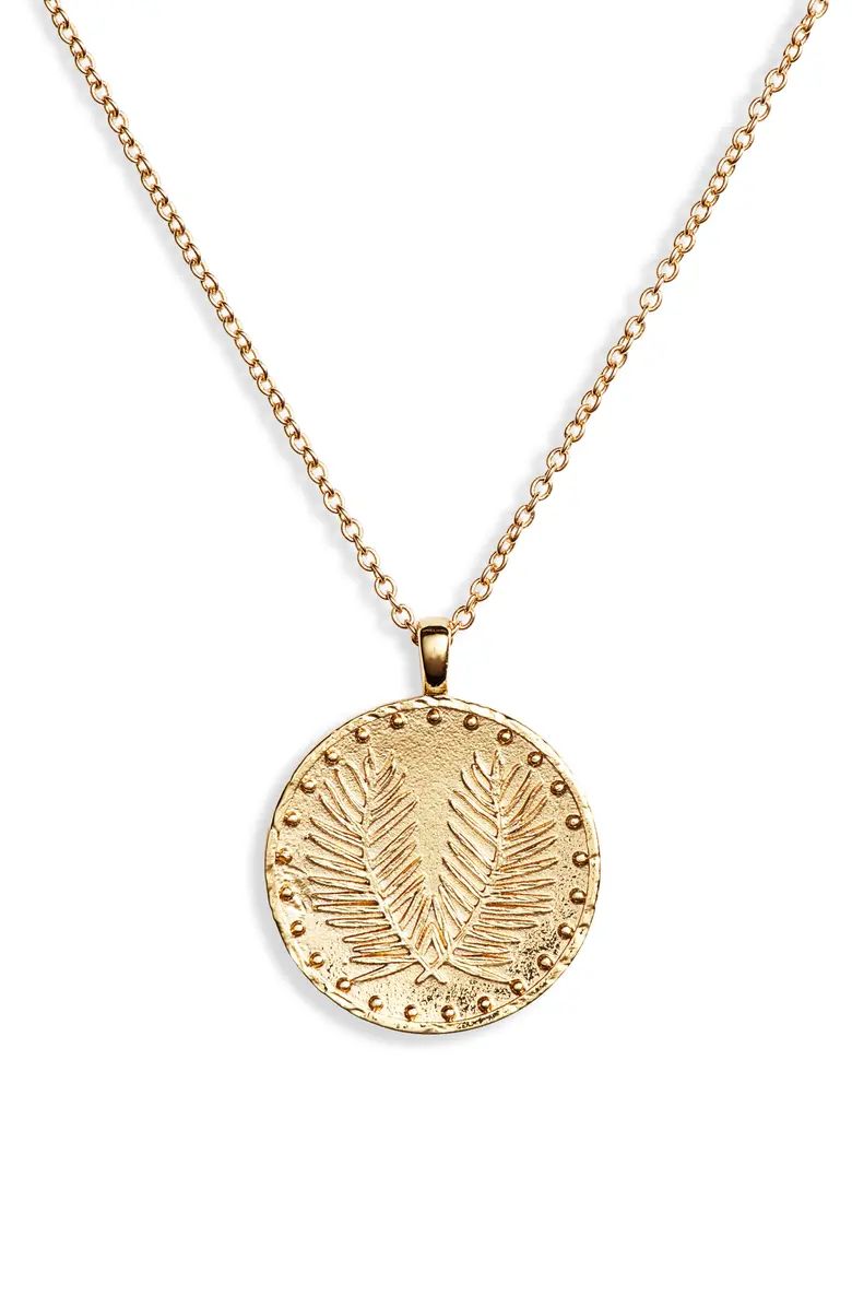 gorjana Palm Coin Pendant Necklace | Nordstrom | Nordstrom