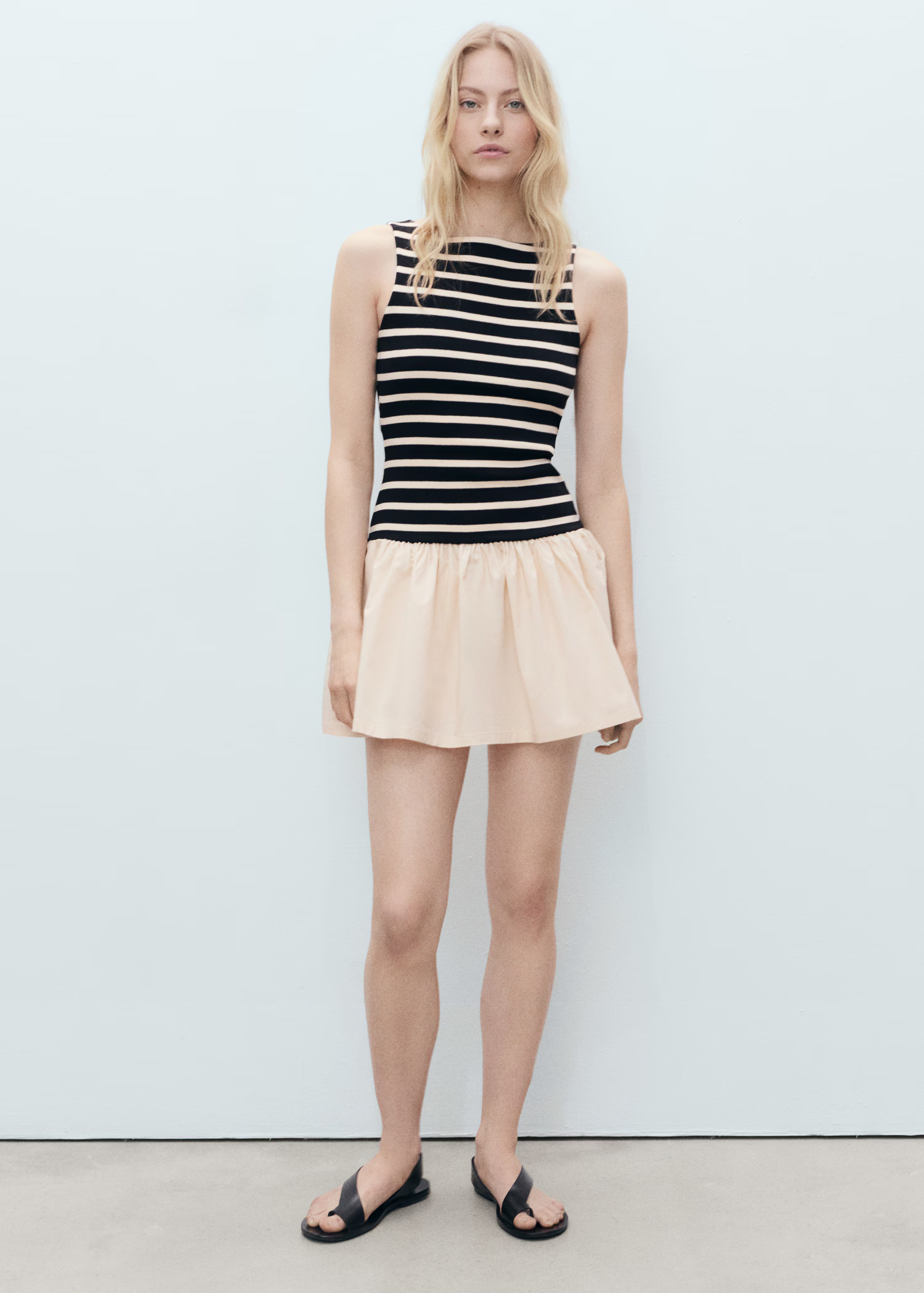 Short dress with combined design | Mango (US/MX/AU)