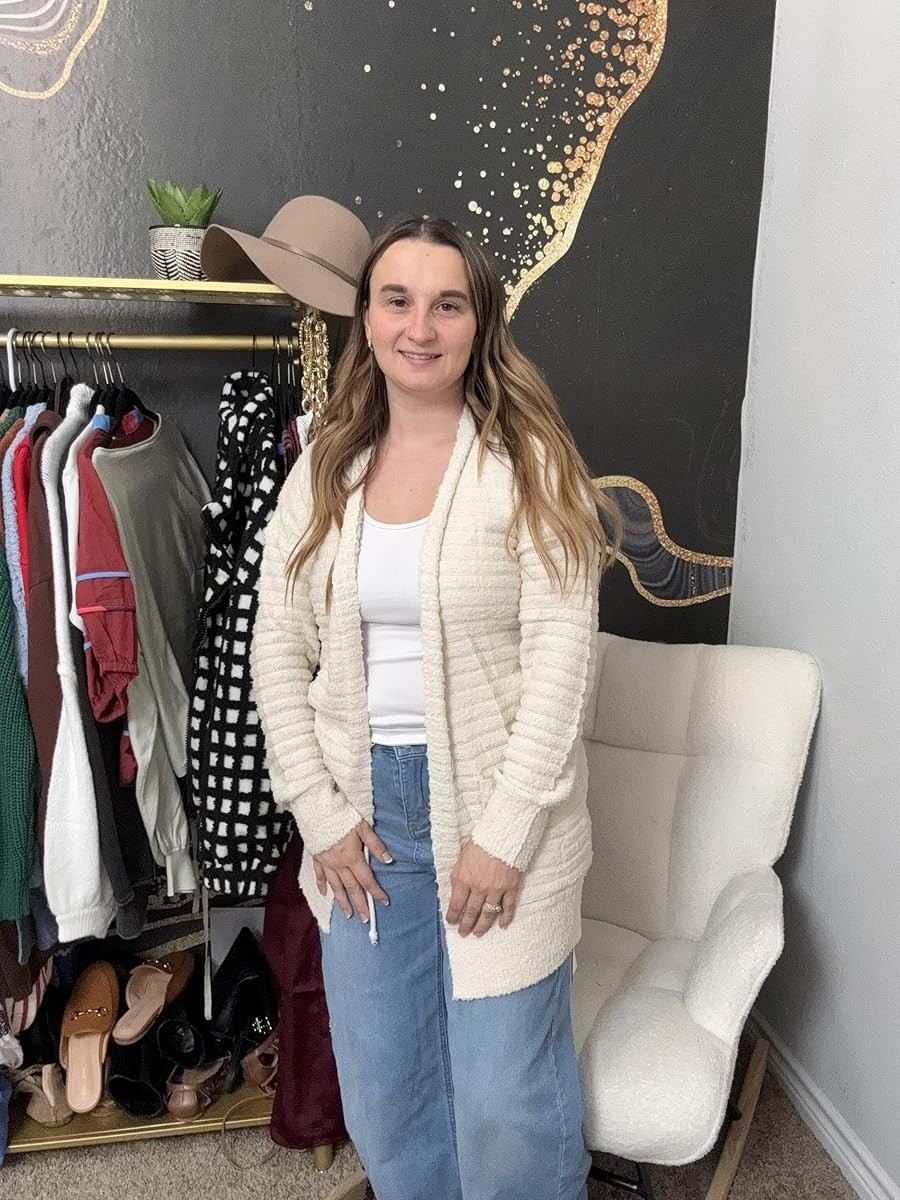 This fuzzy cardigan is the cozy essential your closet is missing! Seriously the softest thing you'll put on all season. It's the perfect layer for chilly days and nights! Tap to snag this must-have sweater! #FuzzyCardigan #CozyVibes #FallFashion #SweaterWeather #ShopTheLook #MustHave #OOTD #Cardigan

#LTKSeasonal #LTKSaleAlert #LTKStyleTip