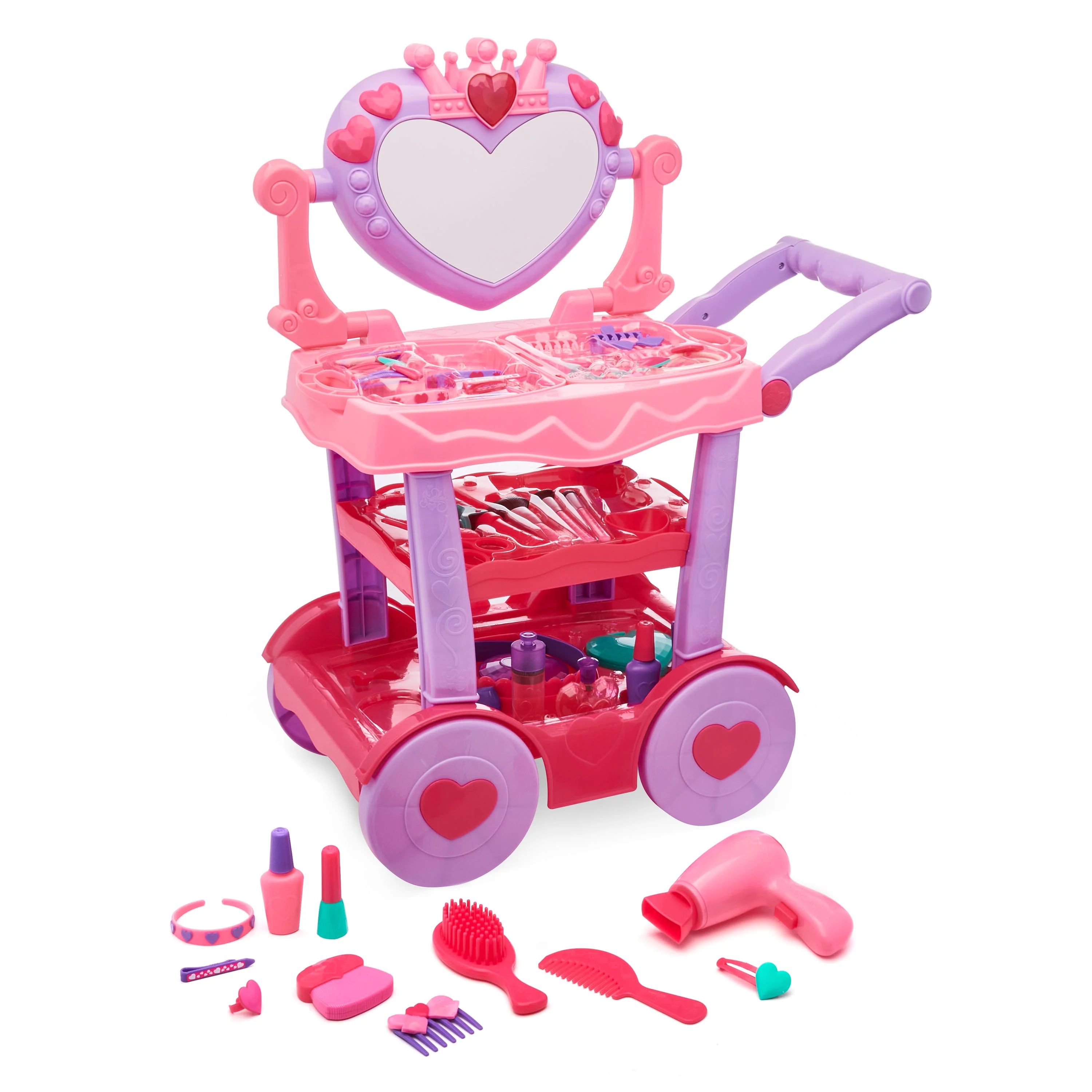 Kid Connection Beauty Cart Play Set, 53 Pieces | Walmart (US)