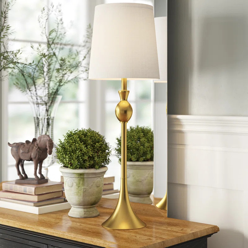 Lancashire 28.5" Brushed Brass Buffet Lamp | Wayfair Professional