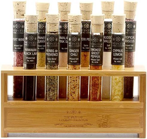 The Spice Lab Gourmet Salt Sampler Collection No. 1 – Grilling Gifts for Men & Women - 11 Pyrex Tube | Amazon (US)