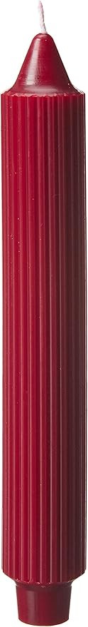 Root Unscented Grecian Collenettes Dinner Candles, 9-Inch Tall, Box of 4, Garnet | Amazon (US)