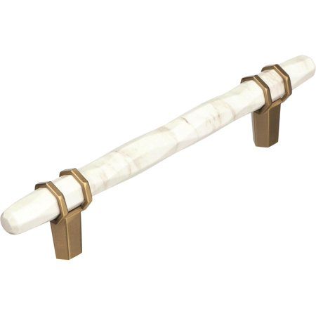 Amerock Carrione 5-1/16 in (128 mm) Center-to-Center Marble White/Golden Champagne Cabinet Pull | Walmart (US)