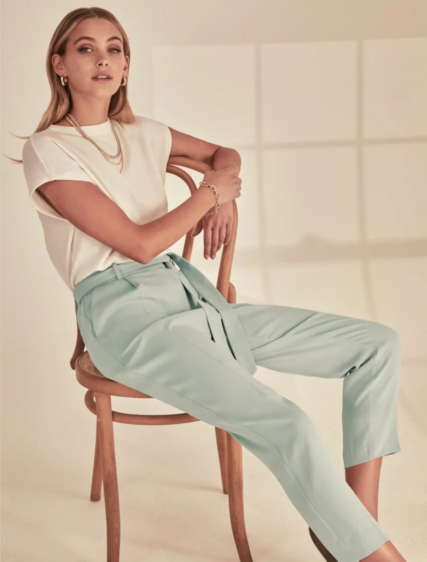 Sadie Tie-Waist Slim Pants | Ever New (CA)