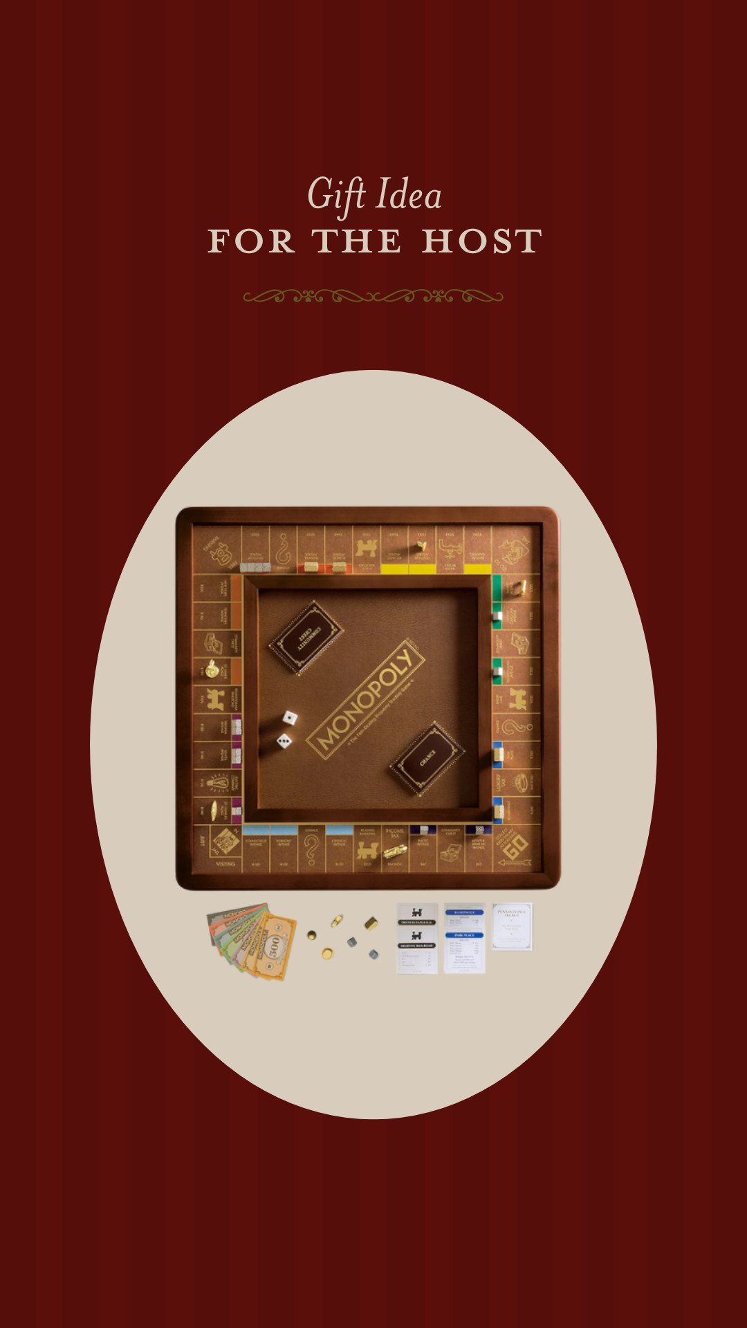 For the host whose game nights are anything but casual. This luxury edition of Monopoly is nice enough to leave out. 

 #LTKGiftGuide #LTKHoliday #LTKParties
