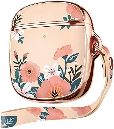 GVIEWIN Floral AirPods Case Cover for Women Girls, Designed for AirPod 2 & 1 Charging Case, Cute ... | Amazon (US)