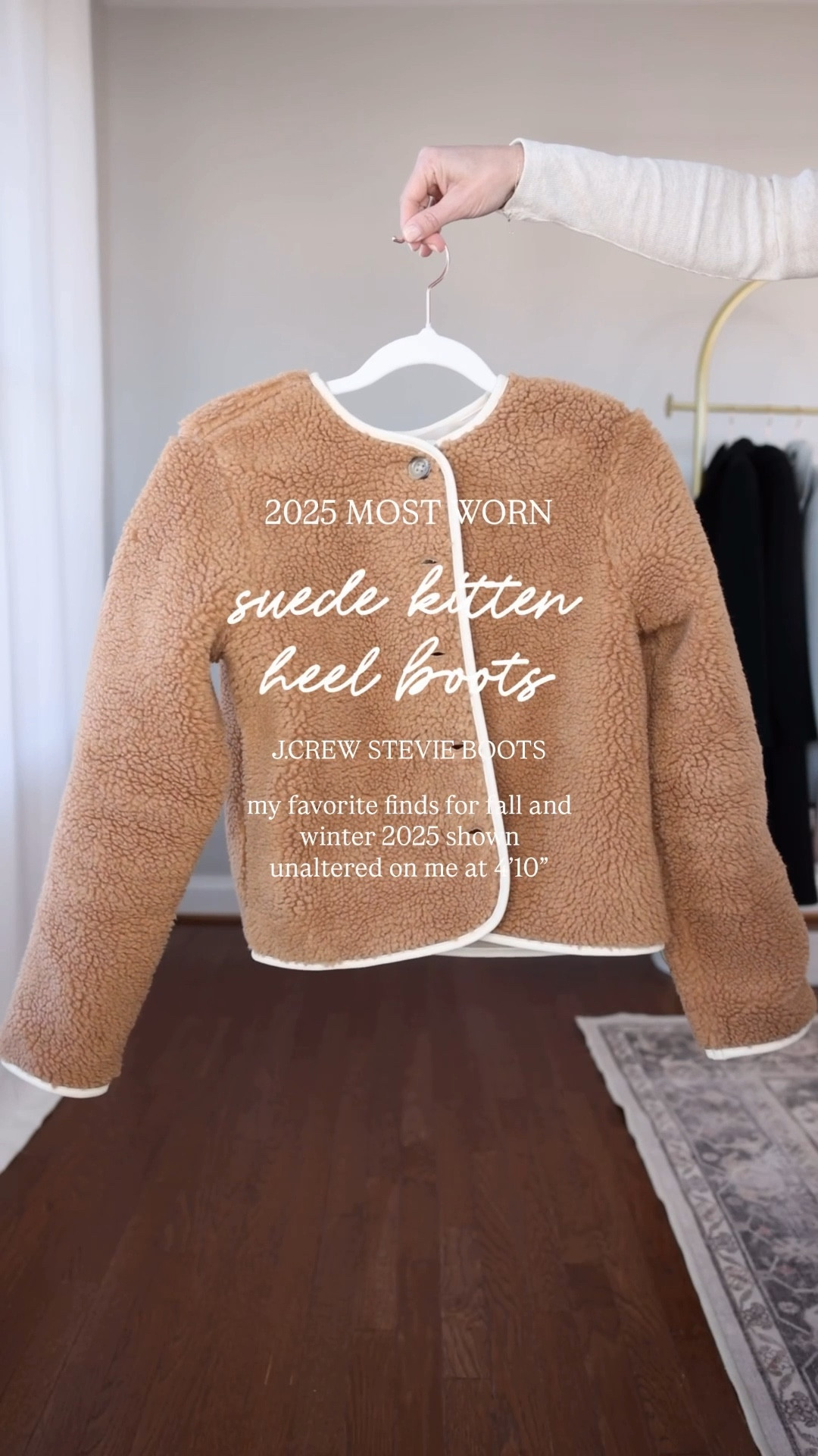 2025 Most Worn Series: the Stevie Boots from J.Crew! 

A kitten heel boot with an elongated toe is the boot style of the season! They can be squared off, have a thicker heel or be a slim heel and pointed toe like my pick! I love this style for wearing with workwear and casually - plus that pointed toe gives the illusion of longer legs! 

Boots (J.Crew): tts - I’ve also linked other options that are less expensive 
Jeans (Quince): 24 x 28” in midnight blue - 10.5” rise, tts 
Coat (Ann Taylor): petite xxs 
Turtleneck (Quince): xs in oat (currently sold out) 
Belt (J.Crew) 
Bag (Quince) 

My measurements for reference: I’m 4’10” and 105lbs. My bust, waist, and hip measurement is 32”, 24”, and 36”.

#LTKPetite