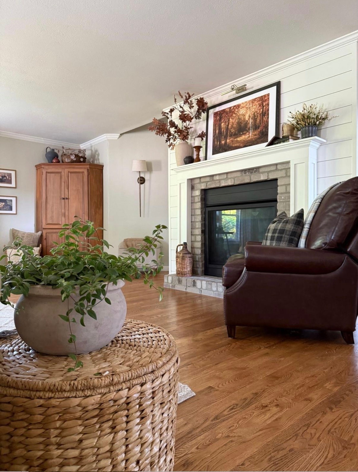 Fall Mantel with a beautiful, stunning, dramatic print at an affordable price.