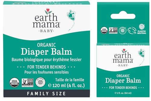 Earth Mama Organic Diaper Balm Multipurpose Baby Ointment Set | EWG Verified, Petroleum & Fragrance Free with Calendula for Sensitive Skin | Amazon (US)