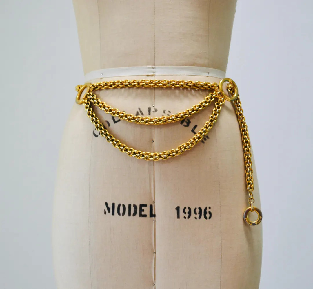 80s 90s Vintage Gold Chain Belt Gold Paloma Picasso Chain-link Belt SMALL Medium Large Vintage Go... | Etsy (US)