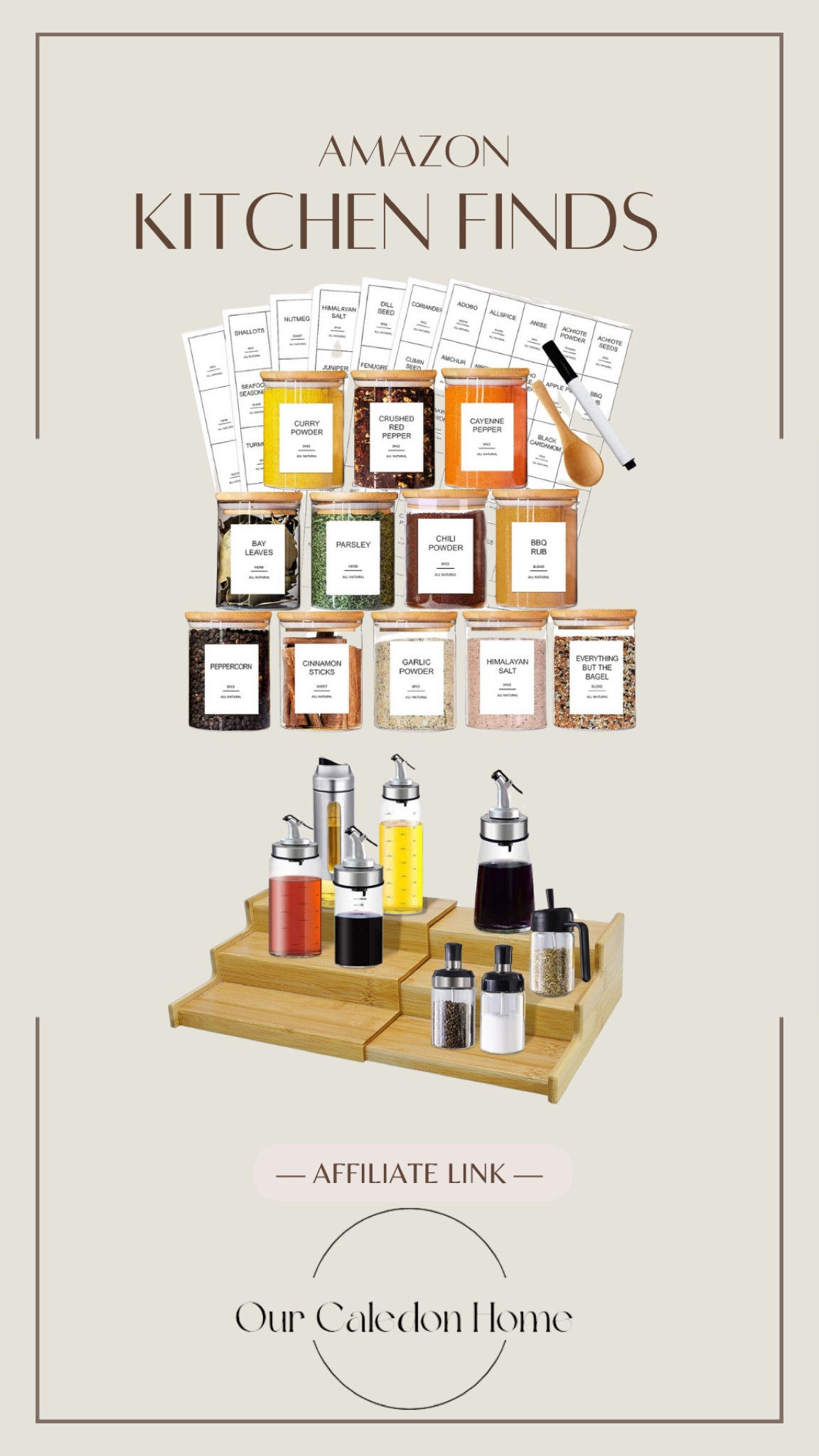 Levelled up my spice jars & organization using these Amazon finds. Love how minimal and clean they look!

Amazon | Amazon Canada | Kitchen | Spice rack | Cleaning & Organizing | 

#LTKsalealert #LTKhome #LTKfindsunder50