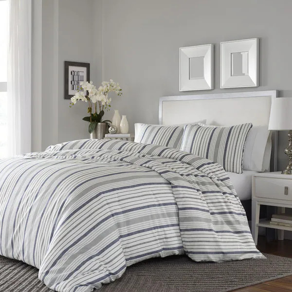 Porch & Den Claude 3-piece Cotton Sateen Duvet Cover Set - Queen | Bed Bath & Beyond