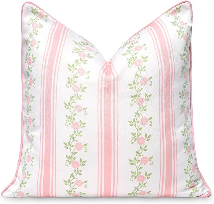 Hofdeco Premium Coastal Patio Indoor Outdoor Throw Pillow Cover Only, 20"x20" Water Repellent for... | Amazon (US)