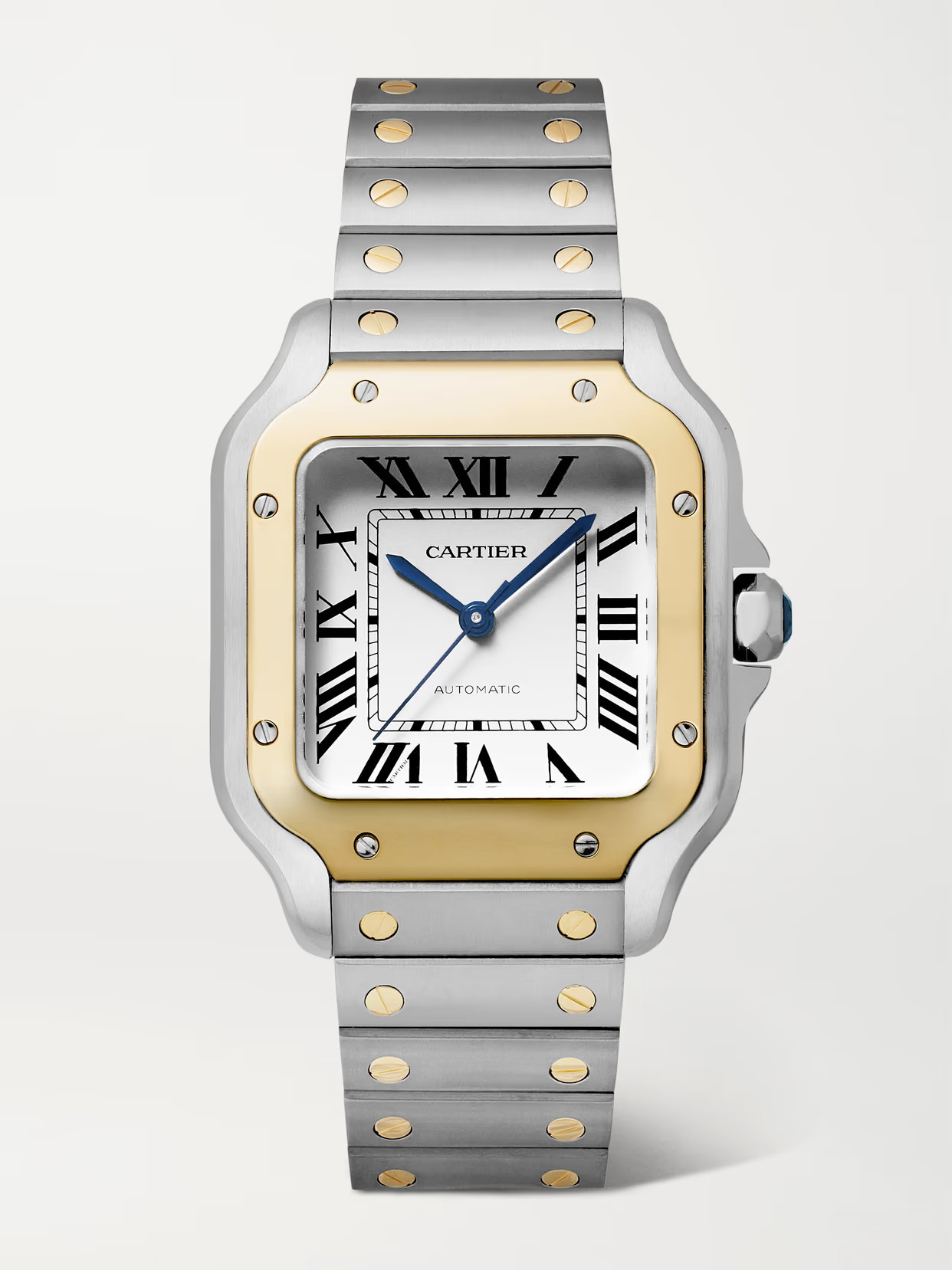 Cartier - Santos De Cartier Automatic 35.1mm Stainless Steel And 18-karat Gold Watch - One size | NET-A-PORTER (US)
